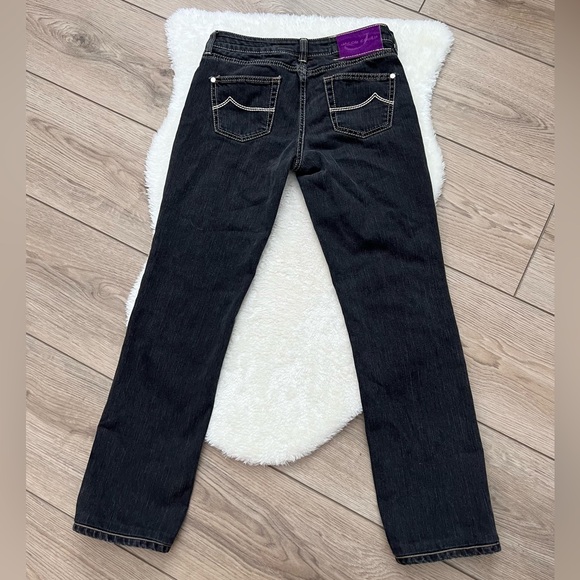 JACOB COHEN Black Rinse Straight Leg Jeans Size 29 - Picture 2 of 7